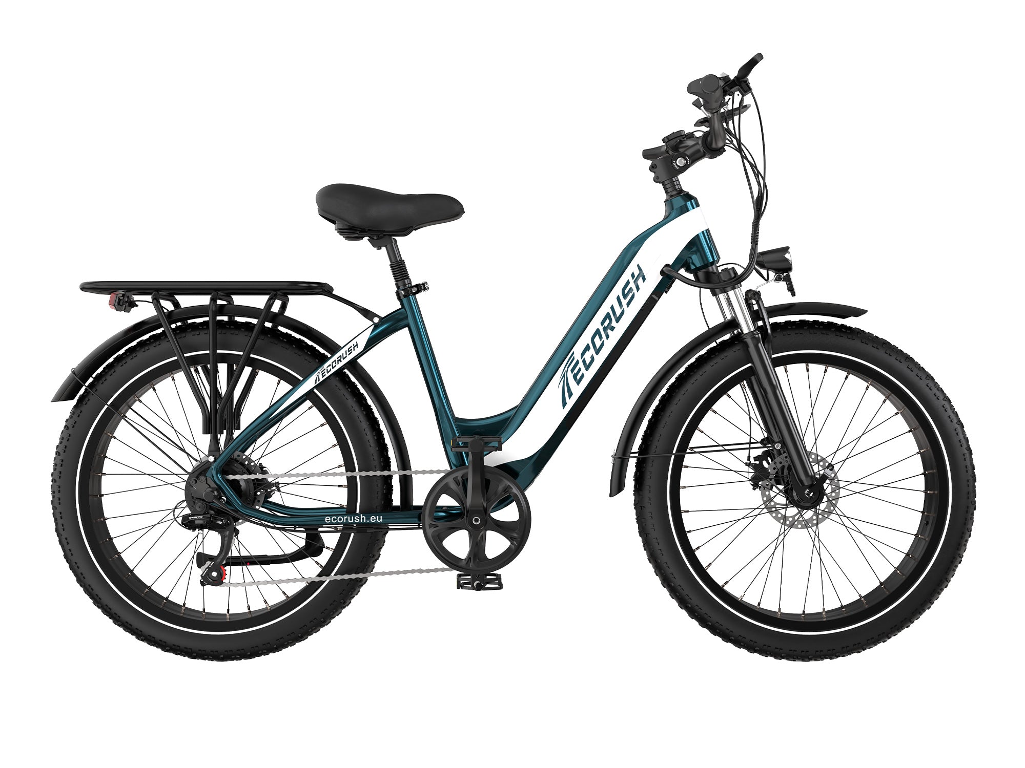 ECORUSH Blue Step-Through Electric Bike R3